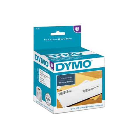 Rotoli da 260 etichette Dymo LabelWriter Indirizzi Estesi 89x36 mm bianco confezione da 2 rotoli - S0722400